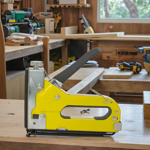 Meilleure vente 3-en-1 agrafeuse de tapisserie d'ameublement en acier industriel bricolage tapis pistolet à clous manuel robuste pneumatique agrafeuse puissance de la batterie - Product Image 1