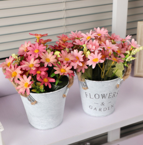 Décorations pour la maison 2022 seau <span class=keywords><strong>en</strong></span> fer plante <span class=keywords><strong>en</strong></span> pot Simulation <span class=keywords><strong>plantes</strong></span> <span class=keywords><strong>en</strong></span> pot - Product Image 5