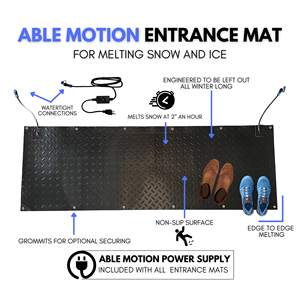 Lawn with Power Supply 120 Volt Garden Non-Slip Snow-Melting <b>Mats</b> <b>Outdoors</b> <b>Patio</b>,Snow and Ice Melting Walkway <b>Mat</b> - Product Image 2
