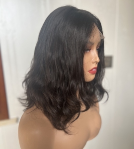 Perruque juive de haute qualité en cheveux humains, perruque casher à dentelle frontale, perruque juive faite à la main, adaptée aux femmes - Product Image 1