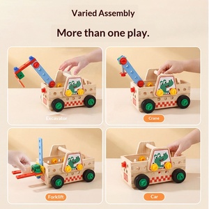 Giocattolo in Legno Montessori per Bambini 4-6 Anni: Set Riparazione Auto e Autobus con Vite e Dadi, Banco Attrezzi Simulato - Product Image 3