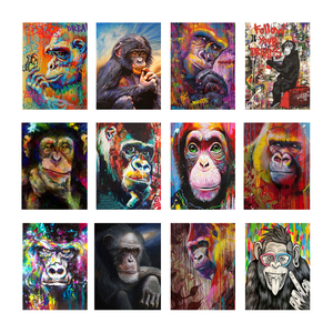 Vente en gros 5D bricolage 30*40CM plein carré/rond diamant <span class=keywords><strong>broderie</strong></span> gorille décorations pour la maison Animal diamant peinture <span class=keywords><strong>sur</strong></span> <span class=keywords><strong>toile</strong></span> Kit - Product Image 2
