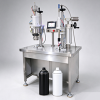 Machine de remplissage d'aérosols semi-automatique à deux composants, consommation électrique de 2-3 kW
