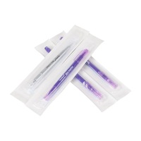 Stylo marqueur chirurgical professionnel à pointe stérile pour tatouage et pochoirs, 0,5 mm et 1 mm, avec règle en papier