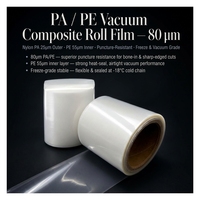 Emballage souple pour pain, bonbons et aliments, film composite PA/PE 80 microns, rouleau de film, sac en nylon, logo personnalisé, taille sur mesure