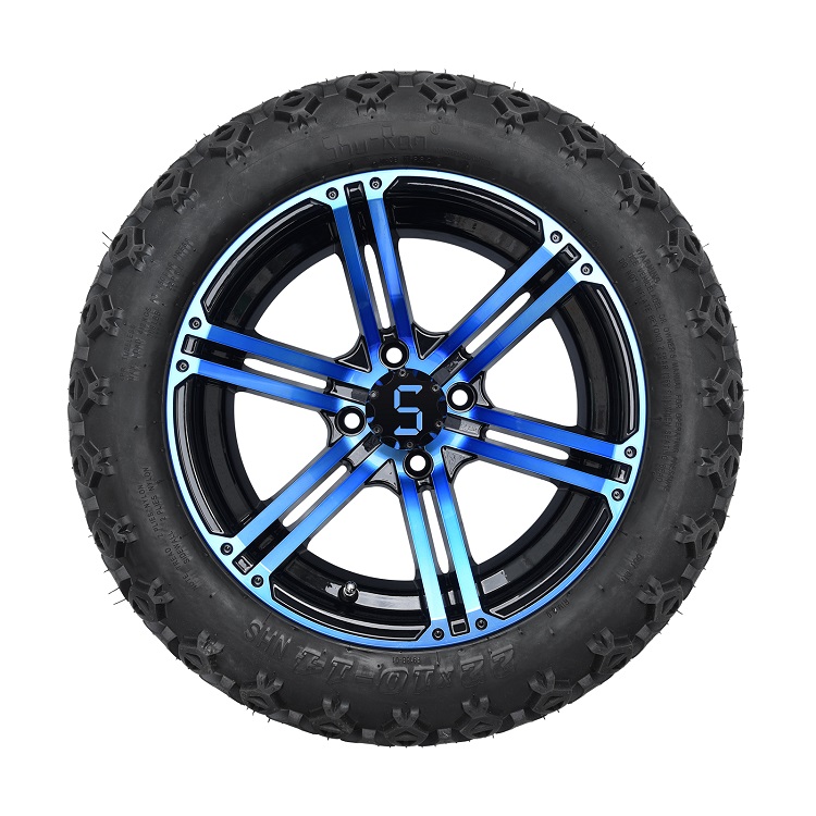 สีฟ้า/สีดำเงา