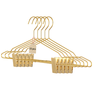 Vàng Kim Loại Quần Áo Móc Áo Với Kẹp Quần Áo Clip Cho Bra Đồ Lót Đồ Lót Khô Rack <span class=keywords><strong>Hanger</strong></span> Hook - Product Image 2