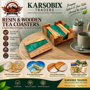 Juego de Posavasos y Alfombrillas para Tazas de Diseño Moderno, Cuadrados, de Madera Ecológica y Antideslizantes para Hogar, Cafetería o Regalo - Product Image 3