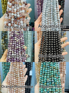 Pierre précieuse naturelle <span class=keywords><strong>de</strong></span> haute qualité 8mm jaune oeil <span class=keywords><strong>de</strong></span> tigre kyanite <span class=keywords><strong>malachite</strong></span> mélange perles rondes en vrac pierre pour bricolage faisant des bijoux - Product Image 5