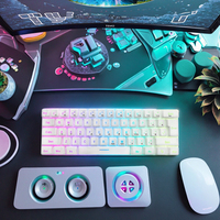 OEM ODM 61-Tombol Mini Keyboard Mekanik Berkabel OUTEMU Switch Anti-Ghosting RGB USB Type-C Ergonomis Model Desktop Gaming Baru M7