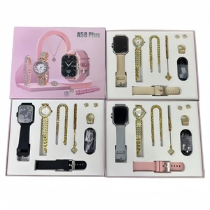 Lujo A58plus Mujeres Smartwatch 8 en 1 Collar Pendientes Pulsera Anillo Reloj de cuarzo Fitness Tracker A58 <span class=keywords><strong>Plus</strong></span> para damas - Product Image 6