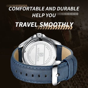 Montres à quartz pour hommes NAVIFORCE 8023, bracelet en cuir, sport, étanches, calendrier, Relogio Masculino - Product Image 5