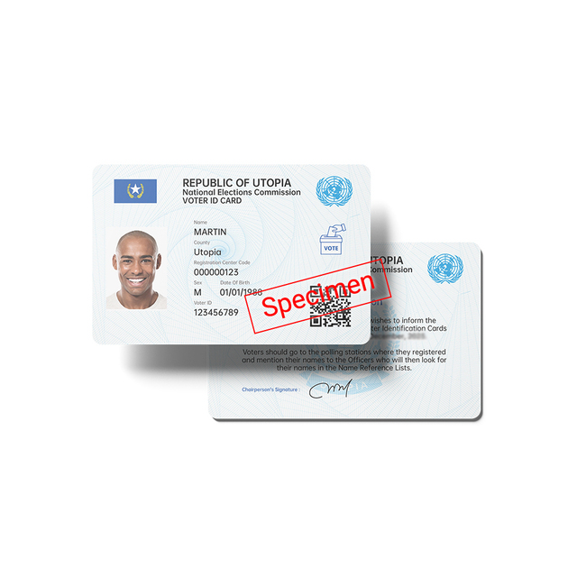 Custom Instant Card Printer with Pre-printed PVC, PETG, PC Security ID Cards and Holographic Lamination for NID and Banking