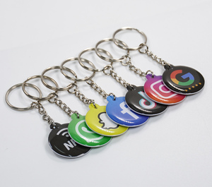 Disponibile Portachiavi NFC Impermeabile 13.56Mhz in Resina Epossidica Programmabile per Social Media - Product Image 4