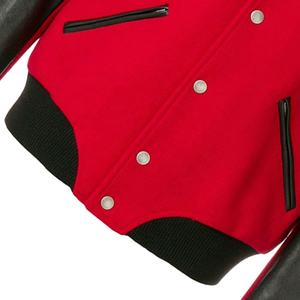 Venta al por mayor original Unisex Letterman chaquetas personalizadas de lana de cuero mangas béisbol Universidad cómodo de secado rápido y transpirable - Product Image 3