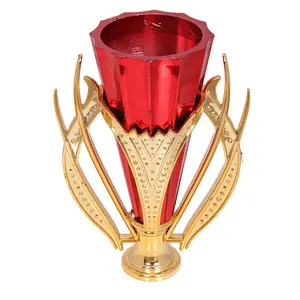 2022 High quality golden embossed plastic trophy parts mini plastic trophy