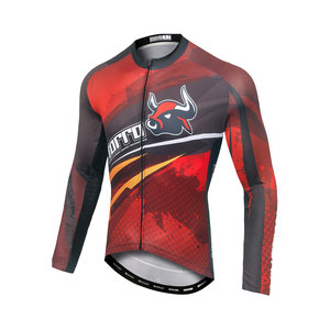 Vêtements de cyclisme professionnels en gros, personnalisables avec logo, en tissu respirant anti-UV, à manches longues, pour le printemps et l'automne - Product Image 1