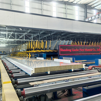 Panel Dinding Sandwich Rock Wool Bersegel PU Tebal 50mm 75mm Kedap Suara dan Panas, Hemat Biaya untuk Sistem Dinding Pabrik