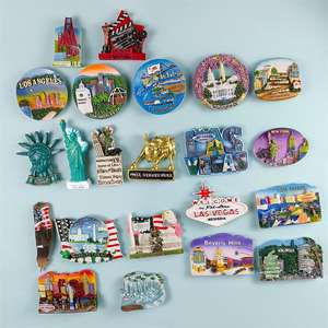 Mini aimant de réfrigérateur aux motifs de sites touristiques américains, souvenir de voyage coloré, cadeaux originaux pour la décoration intérieure, décoration de maison douce <span class=keywords><strong>et</strong></span> promotionnelle - Product Image 1