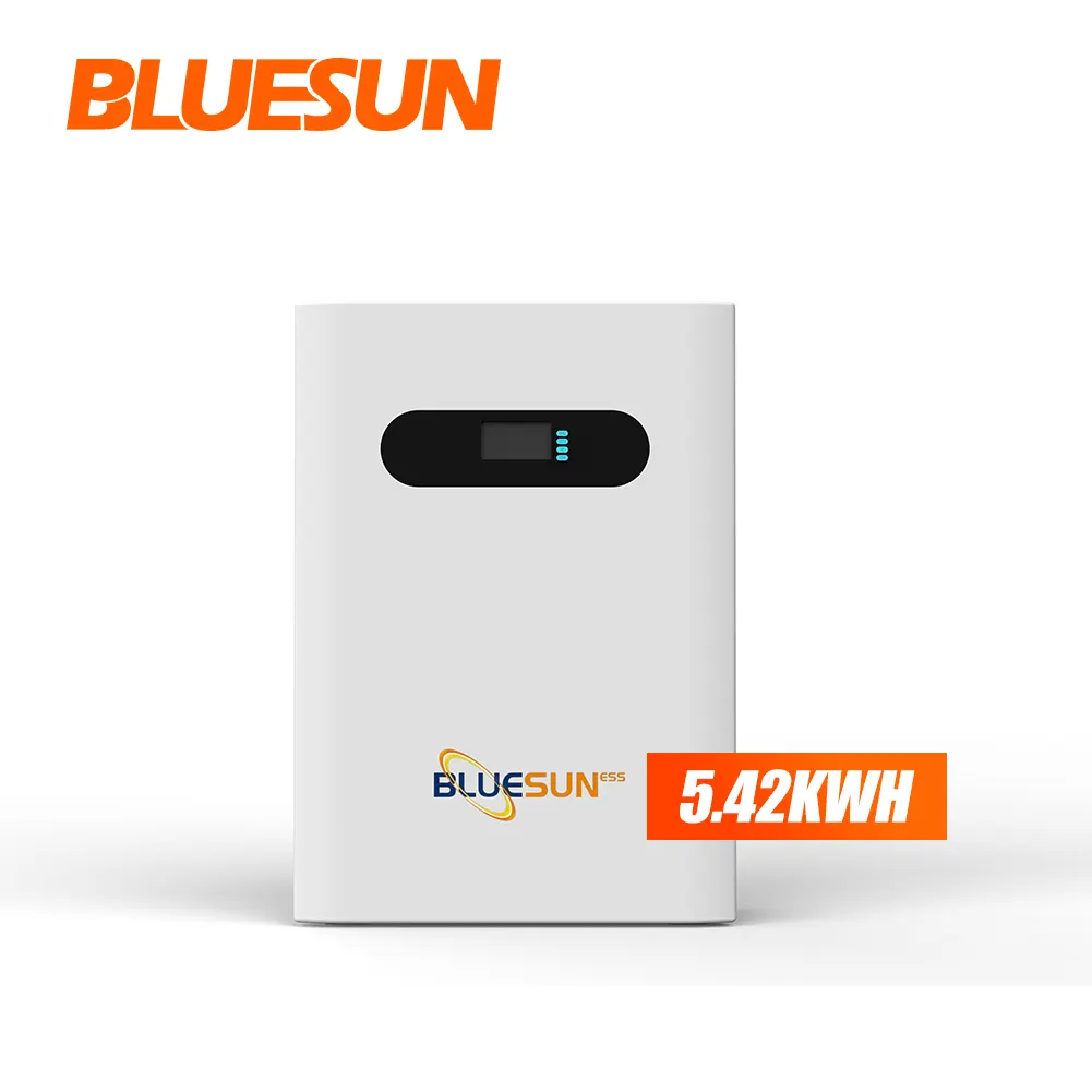 Bluesun 51.2V 106Ah 100Ah batteria al litio montabile a parete per il collegamento in parallelo di 8 unità disponibili in magazzino