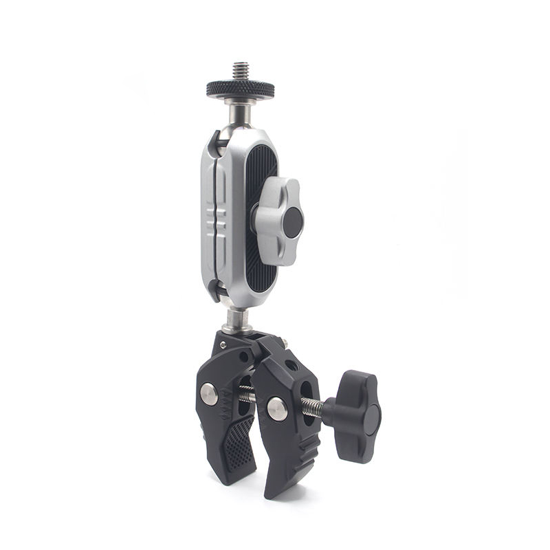 HONGDAK Bike Desk Crab Pliers Clip Arm Mount With Phone Clamp for Phone Sports Camera Camera Arm Mount Holder