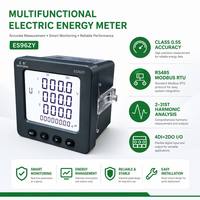 EASTSONG ES96ZY/K3 Medidor de Energía Trifásico Multifuncional Clase 0.5S RS485 Modbus RTU 4DI2DO Analizador de Armónicos Panel LCD IP65