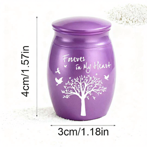 Umico personalisasi aluminium Aloi Modern Multi Warna keselamatan hewan peliharaan guci kremasi anjing kucing abu kenang-kenangan kotak Memorial - Product Image 1