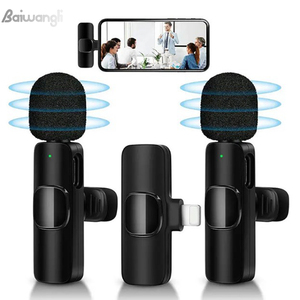 Micrófono Inalámbrico <span class=keywords><strong>de</strong></span> Solapa, 2.4GHz, Alcance <span class=keywords><strong>de</strong></span> 20M, Luces LED, Portátil, Mini, Compatible con iPhone y <span class=keywords><strong>Android</strong></span>, <span class=keywords><strong>Grabación</strong></span> <span class=keywords><strong>de</strong></span> <span class=keywords><strong>Voz</strong></span> - Product Image 2