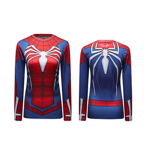 86% poliéster y 14% Spandex <span class=keywords><strong>mujeres</strong></span> <span class=keywords><strong>superhéroes</strong></span> Logo T camisa <span class=keywords><strong>marvel</strong></span> 3d camisa - Product Image 2
