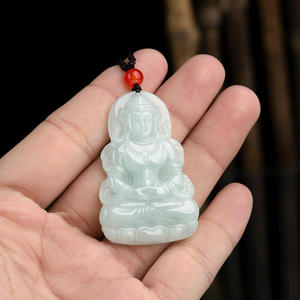 Colgante de Jadeíta Natural de Myanmar, Tara Blanca, Jade General para Hombre y Mujer, Venta al por Mayor GY22 - Product Image 2
