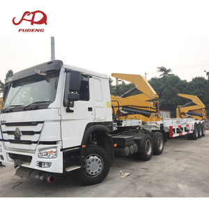 Semirremolque grúa elevadora de contenedores de acero de 20 y 40 pies <span class=keywords><strong>con</strong></span> suspensión mecánica/neumática de 3 ejes Shandong Fudeng 45-100 para camiones - Product Image 6
