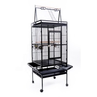 Vente en gros de grande cage de luxe pour perroquet et villa cage d'élevage en fil de fer avec rouleau de treillis métallique soudé boîte emballée des fabricants