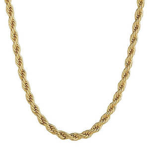 Collar de joyería de oro antideslustre de moda 24K collar de cadena de <span class=keywords><strong>acero</strong></span> <span class=keywords><strong>inoxidable</strong></span> de Dubái para Mujeres Hombres niñas - Product Image 6