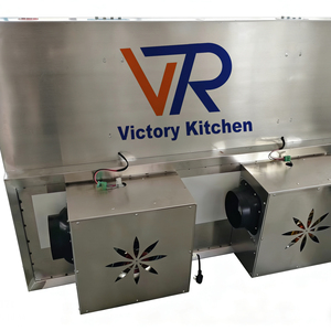 VICTORY Hotte murale en acier inoxydable avec déflecteur, débit d'extraction 18-20 m³/min, pour cheminée, cuisine commerciale, usage hôtelier, gaz - Product Image 2