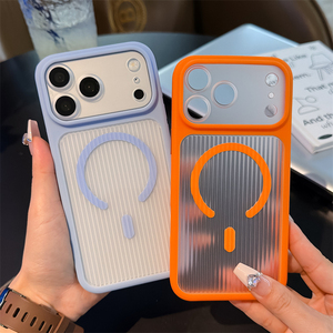 เคสกันกระแทกแบบลายริ้วผิวด้าน สำหรับ iPhone 17 16 15 14 17 Pro Max, เคสแม่เหล็กสำหรับ iPhone 17 ลายริ้ว - Product Image 2