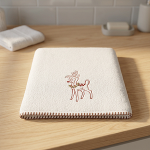 ชุดผ้าขนหนูอาบน้ำผ้าฝ้ายปักลาย Dear Embroidery เนื้อนุ่ม ซึมซับดี ทอแบบแจ็คการ์ด รูปทรงสี่เหลี่ยมผืนผ้า สำหรับใช้ในบ้าน ขนาดสำหรับผู้ใหญ่ - Product Image 2