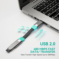 Câble USB Type C vers Type C VELOCHI avec boîtier en alliage de zinc, lecteur de carte et RAM, charge rapide 240 W, câble de données USB 2.0