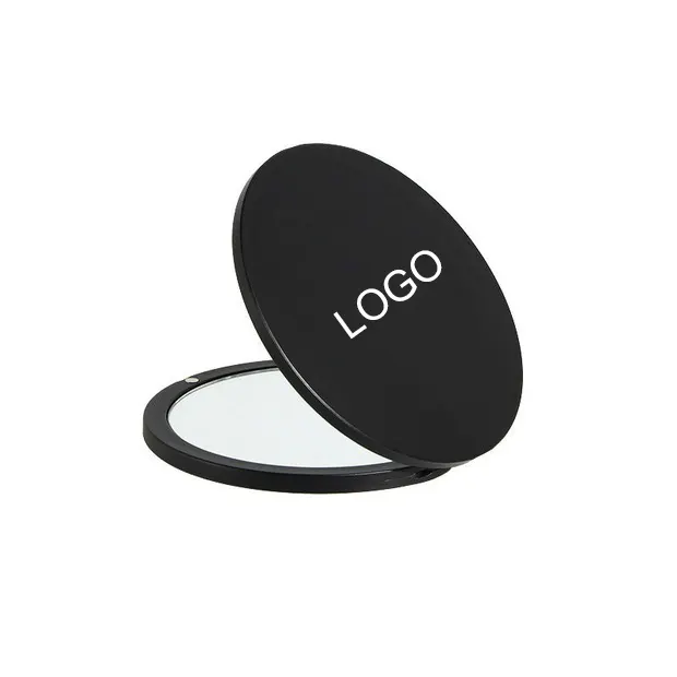 Logo personnalisé d'usine interrupteur magnétique miroir compact pliable en plastique miroir de maquillage miroir de poche