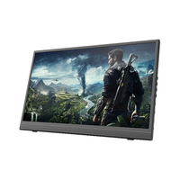 Moniteur portable IPS 15,6 pouces avec support rotatif à 90°, commande tactile, haut-parleur intégré pour ports – Écran mobile haute définition pour
