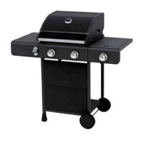 Barbecue portable à gaz pour camping extérieur, 2+1 brûleurs au propane, allumage piézoélectrique, dispositif de sécurité anti-épuisement d'oxygène, revêtement en poudre