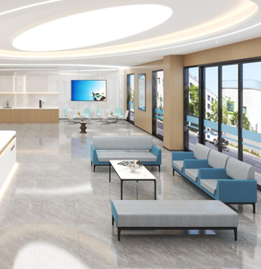 Sillón de Espera para Consultorio, Hospital, Consultorio Dental, Área de Recepción, Conjunto de Sofás Modulares Seccionales de Esquina, Diseño Contemporáneo en Tela - Product Image 6