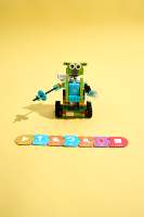 Juego de Robot de codificación interactiva ICQbot, modelo ABS a escala 1:8, construcción de juguetes DIY con funcionalidad de voz AI para caja de enseñanza empaquetada