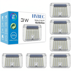 Lampe murale solaire LED Hybec 3W 143x100x55mm Éclairage extérieur - Product Image 2