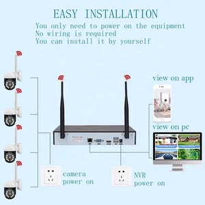 PTZ 4H <span class=keywords><strong>4cam</strong></span> ระบบวิดีโอ Tuya สมาร์ทกล้องเฝ้าระวังชีวิต NVR ชุด1080จุดไร้สาย WIFI ระบบกล้องวงจรปิดระบบกล้องรักษาความปลอดภัย - Product Image 4