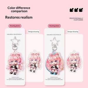 Acrylic <b>Anime</b> Character Custom Animation DIY UV Printing Key Chain Pendant Photo Creative Small Gift - Product Image 4