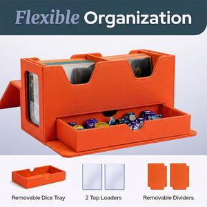 Boîte de rangement en gros pour cartes de jeu de société (CCG) et cartes à collectionner sportives, capacité <span class=keywords><strong>200</strong></span>+ cartes à double pochette - Product Image 3