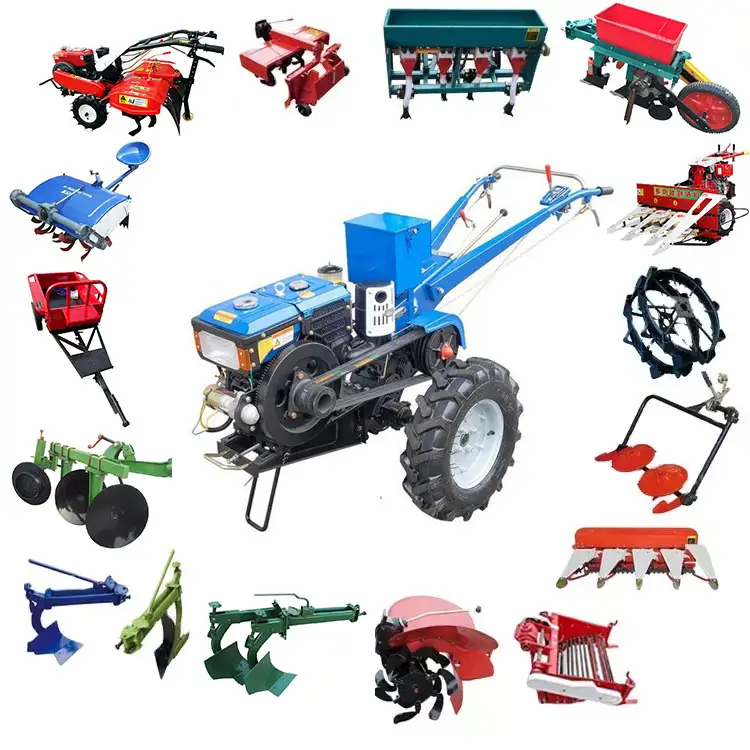 20 HP tiller máy nhỏ trang trại máy kéo đi bộ máy kéo với file đính kèm motocultor nông nghiệp