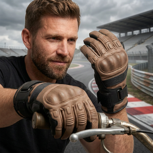 SAAR INDUSTRIES Best Selling Customizable Breathable PU Leather Polyurethane Unisex Motorbike Racing <b>Gloves</b> <b>Touch</b> Screen Riding - Product Image 1