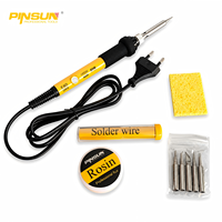 Kit de fer à souder à température réglable, outils de réparation électronique avec fil à souder, colophane et pointes remplaçables