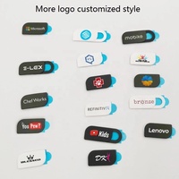 Cache-caméra de téléphone portable et webcam en plastique ABS, nouveau modèle 2026, avec logo personnalisé, couvercle coulissant pour la confidentialité, noir